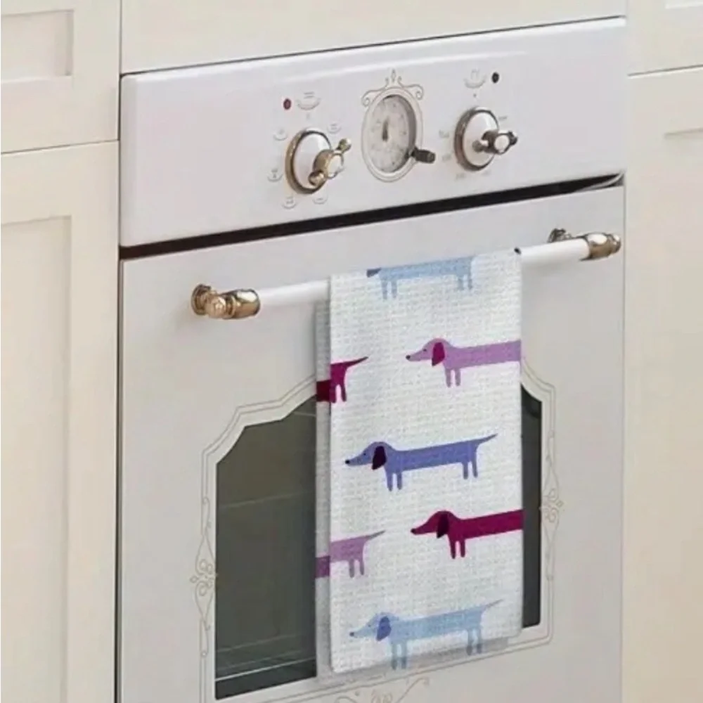 Set of Dachshund Print Dish Towels